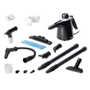 cecotec hydrosteam 1040 active and soap limpiador a vapor 1100w 40g/min de vapor presion 3.5bar deposito de 450ml incluye accesorios radio hasta 3m color negro y gris