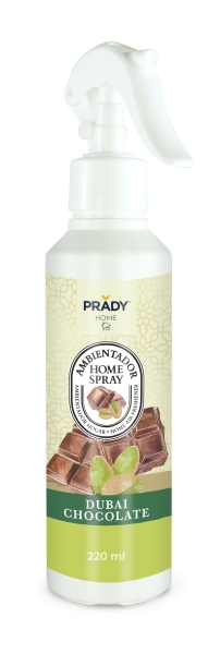 prady ambientador home spray chocolate de dubai frasco de 220 ml spray pulverizador