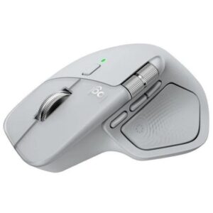 logitech mx master 4 raton inalambrico avanzado sensor darkfield 8k dpi desplazamiento magspeed 1000 lineas por segundo respuesta haptica personalizable haptic sense bluetooth y logi bolt color gris