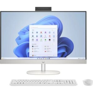 hp 27 cr0025ns all in one amd ryzen 3 7320u 8gb ddr5 512gb ssd 27" windos 11 home color blanco + teclado qwerty (es) y raton