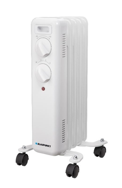blaupunkt radiador de aceite potencia 1000w termostato regulable ruedas asa de transporte indicador luminoso color blanco