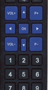 blaupunkt mando universal para lg, samsung, sony, philips y panasonic preconfigurado teclas grandes control por infrarrojos color negro