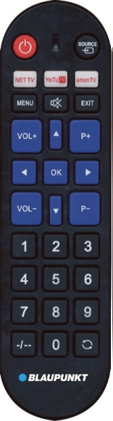 blaupunkt mando universal para lg, samsung, sony, philips y panasonic preconfigurado teclas grandes control por infrarrojos color negro