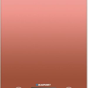 blaupunkt bascula de cocina digital 5kg con plataforma de cristal pantalla lcd funcion tara alta precision 1g autoapagado y indicadores de sobrecarga/bateria baja color naranja