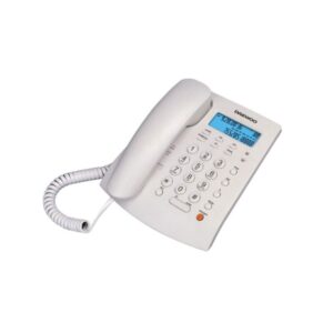 daewoo telefono de sobremesa supletorio altavoz manos libres pantalla lcd autodeteccion fsk/drmf centralita calendario memoria de contactos color blanco