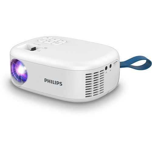 philips proyector led hd 720p brillo 100 lumenes ansi proyecion hasta 80 pulgadas wifi altavoces integrados hdmi usb duplicacion de pantalla color blanco