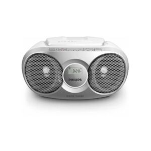 philips radio cd altavoces integrados refuerzo dinamico de graves sintonizacion automatica jack 3.5mm 252x232x124mm color gris