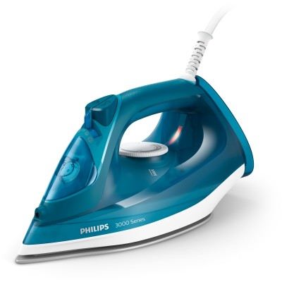 philips plancha de ropa potencia 2400w deposito de 300ml cable antitorsion 1.9m termostato regulable sistema antigoteo y antical apagado automatico funcion spray color azul