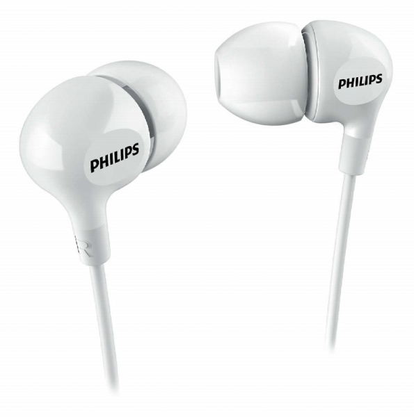 philips auriculares intraurales con cable jack 3.5mm microfono integrado aislamiento pasivo del ruido boton multifuncion color blanco