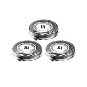 philips pack de 3 cabezales de recambio para afeitadoras series 1000 y 3000 cuchillas autoafilables seguimiento de contornos color acero