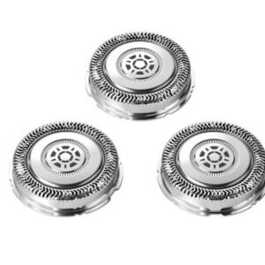 philips pack de 3 cabezales de recambio para afeitadoras series 5000 y 7000 cuchillas autoafilables seguimiento de contornos color acero