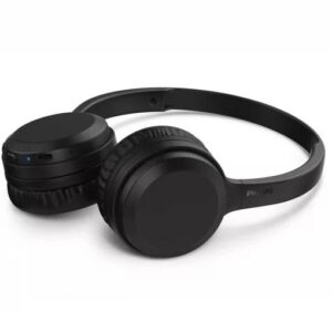 philips auriculares supraaurales inalambricos bluetooth aislamiento sonoro bateria 250mah alcance 10m microfono integrado controles en auricular altavoz 30mm plegable color negro