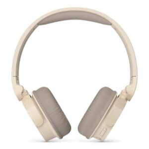 philips tah3209 auriculares inalambricos on‑ear bluetooth 5.3 25h de reproduccion microfono con reduccion de ruido plegable y ligero con almohadillas de espuma viscoelastica color beige