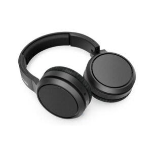 philips auriculares supraaurales inalambricos bluetooth 5.0 autonomia hasta 29h bateria 400mah microfono integrado alcance 10m plegable conector usb c altavoz de 40mm color negro