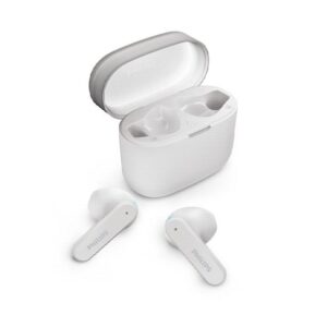 philips auriculares intraurales inalambricos bluetooth 5.3 autonomia hasta 28h tws ipx4 alcance 10m conector usb c color blanco