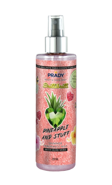 prady brilli brilli body & hair mist pineapple and stuff frasco de 250 ml spray pulverizador