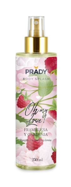 prady body splash oh my love frasco de 250 ml spray pulverizador