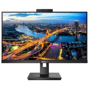 philips b line 242b1h monitor 23.8" led ips fullhd 75hz respuesta 4ms altavoces 4w hdmi, dvi, vga, usb webcam vesa 100x100mm color negro