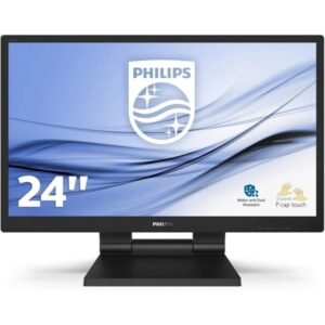 philips 242b9t/00 monitor 23.8" led ips fullhd 75hz tactil respuesta 5ms altavoces 4w hdmi, dvi, vga, displayport, usb vesa 100x100mm color negro