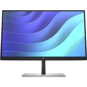 hp e series e22 g5 monitor 21.5" led ips fullhd 75hz respuesta 5ms ajustable en altura, giratorio e inclinable hdmi, displayport, hub usb vesa 100x100 color negro/plata