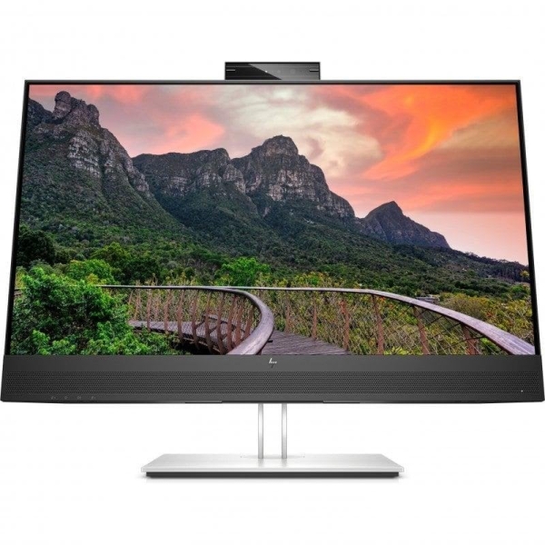 hp e series e27m g4 monitor 27" led ips qhd 75hz respuesta 5ms altavoces 10w ajustable en altura, giratorio e inclinable hdmi, displayport, rj 45, usb c 65w webcam vesa 100x100mm color negro/plata