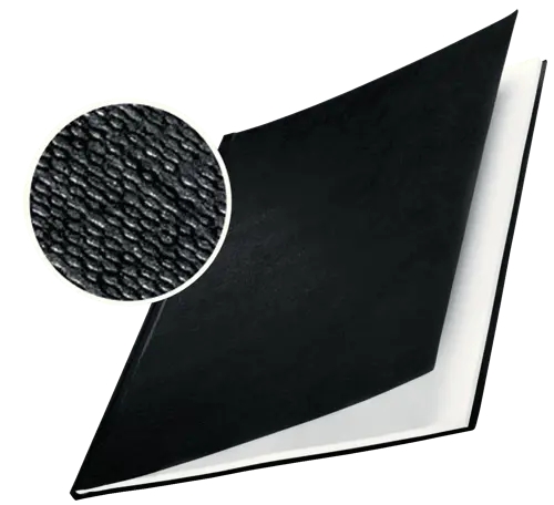 leitz pack de 10 tapas rigidas impressbind 21mm capacidad de 176 210 hojas a4 encuadernacion de alta calidad exterior superficie de lino lacada papel blanco sin acido color negro