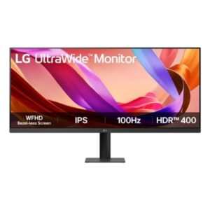 lg ultrawide monitor 34" led wfhd 100hz hdr400 21:9 hdmi, displayport vesa 100x100 color negro