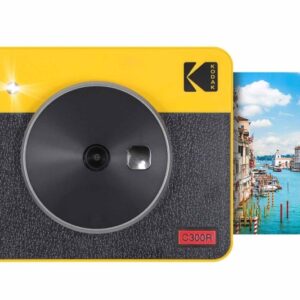 kodak mini shot 3 camara digital instantanea bluetooth 10mp pantalla lcd 1.7" flash integrado espejo para selfies color amarillo
