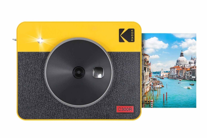 kodak mini shot 3 camara digital instantanea bluetooth 10mp pantalla lcd 1.7" flash integrado espejo para selfies color amarillo