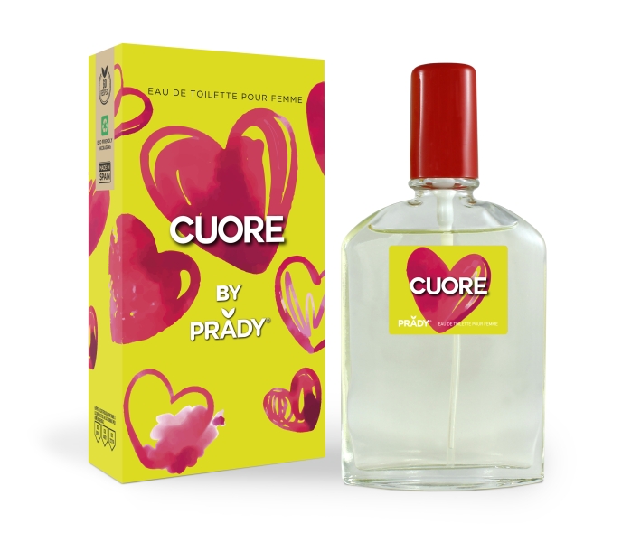 prady colonia de mujer cuore frasco de 90 ml spray pulverizador