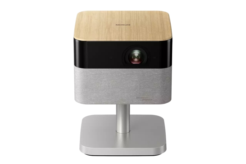epson lifestudio flex plus ef 72 proyector 4k pro uhd 1000 lumenes sistema de sonido bose wifi, bluetooth, android tv, hdmi, usb color roble