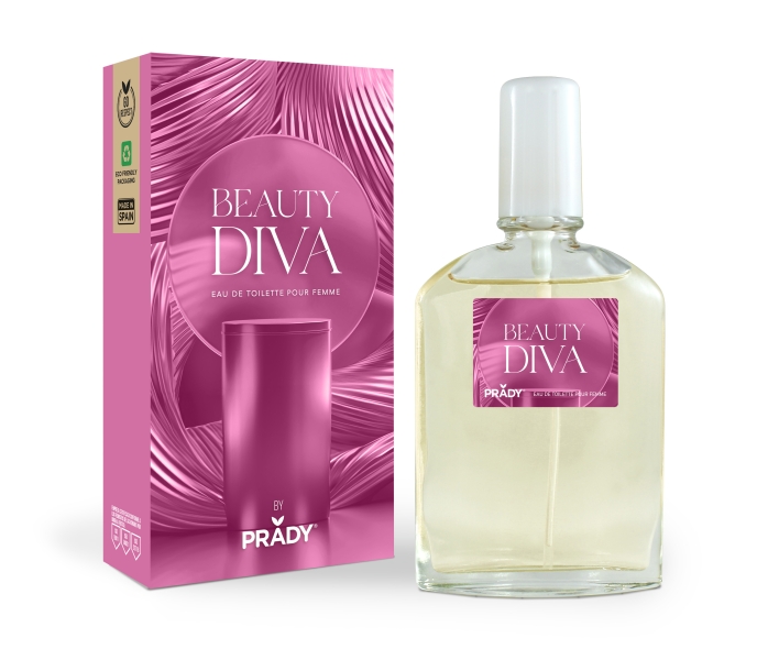 prady colonia de mujer beauty diva frasco de 90 ml spray pulverizador