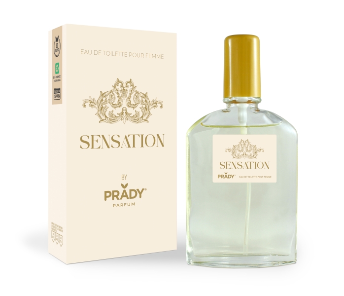 prady colonia de mujer sensation frasco de 90 ml spray pulverizador