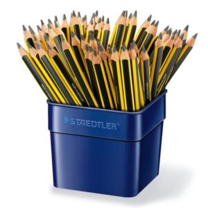 staedtler noris 119 jumbo cubo expositor con 72 lapices de grafito triangular mina hb2 ultrarresistente de 4mm madera de bosques sostenibles