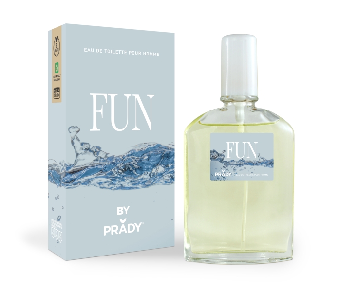 prady colonia de hombre fun frasco de 90 ml spray pulverizador