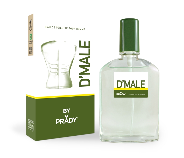 prady colonia de hombre d´male frasco de 90 ml spray pulverizador