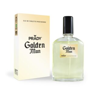 prady colonia de hombre golden man frasco de 90 ml spray pulverizador