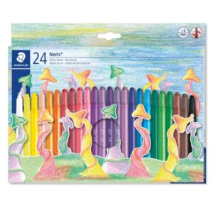 staedtler noris 221 pack de 24 ceras giratorias diametro 6mm resistencia a la rotura colorantes alimenticios colores surtidos