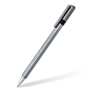 staedtler triplus micro 774 portaminas 0.5mm diseño triangular ergonomico punta de metal retractil goma de borrar extralarga