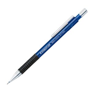 staedtler mars micro 775 portaminas 0.7mm punta metalica retractil mina amortiguada grip de caucho clip metalico color azul