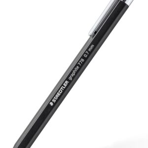 staedtler graphite 778 portaminas 0.7mm cuerpo hexagonal negro mate punta metalica retractil mina amortiguada clip metalico goma de borrar