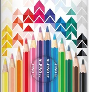 alpino up pack con 12 lapices de colores hexagonales mina premium resistente a la rotura colores surtidos