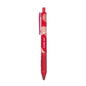 alpino dot boligrafo retractil punta 1mm agarre suave color rojo
