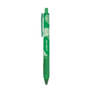 alpino dot boligrafo retractil punta 1mm agarre suave color verde