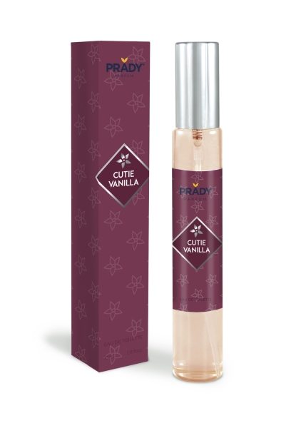 prady colonia unisex cuttie vanilla frasco de 33 ml spray pulverizador