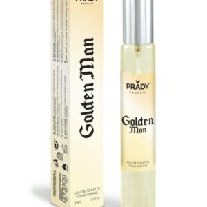 prady colonia de hombre golden man frasco de 33 ml spray pulverizador
