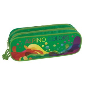 alpino colors portatodo de 2 cremalleras refuerzo interior medida 23x9,5x7cm