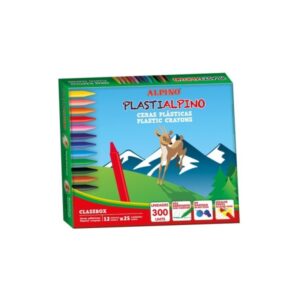 alpino plastialpino economy pack con 300 ceras para niños material resistente no manchan colores brillantes colores surtidos