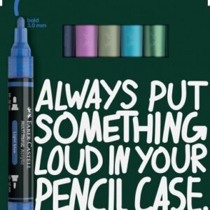 faber castell multimark acrylic tonos frios pack con 8 rotuladores acrilicos doble punta puntas redondas de 1mm y 3mm tinta acrilica a base de agua colores tonos frios surtidos