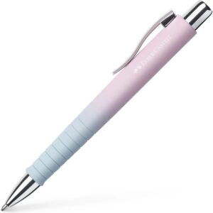 faber castell poly ball flow edition blushing sky boligrafo retractil xb forma triangular ergonomica suave al tacto color rosa/azul degradado